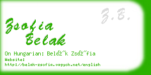 zsofia belak business card